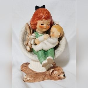 Vintage Goebel Redheads Baby Sitter Figurine BYJ 66 1970
